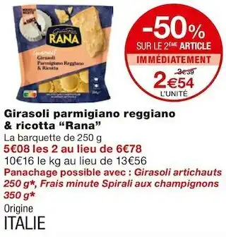 Rana girasoli parmigiano reggiano & ricotta