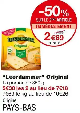 Monoprix Leerdammer leerdammer original offre