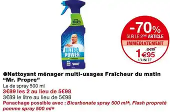 Monoprix Mr. propre nettoyant ménager multi-usages fraîcheur du matin offre