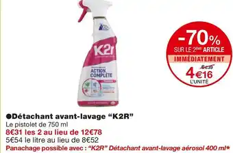 Monoprix K2r détachant avant-lavage offre