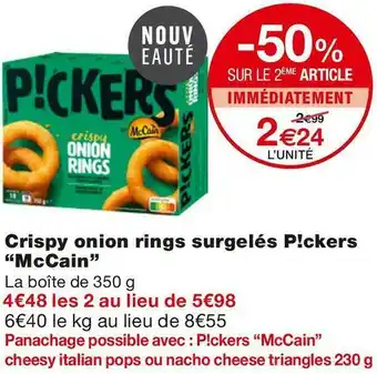 Mccain crispy onion rings surgelés p!ckers