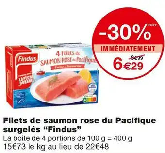 Monoprix Findus filets de saumon rose du pacifique surgelés offre