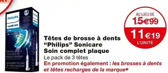 Monoprix Philips têtes de brosse à dents sonicare soin complet plaque offre