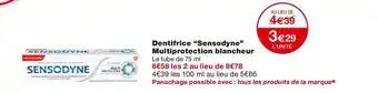 Monoprix Sensodyne dentifrice multiprotection blancheur offre