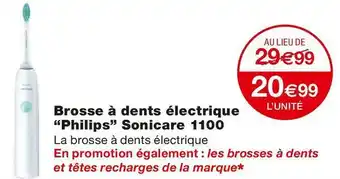 Monoprix Philips brosse à dents électrique sonicare 1100 offre
