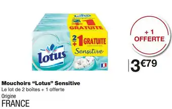 Monoprix Lotus mouchoirs sensitive offre
