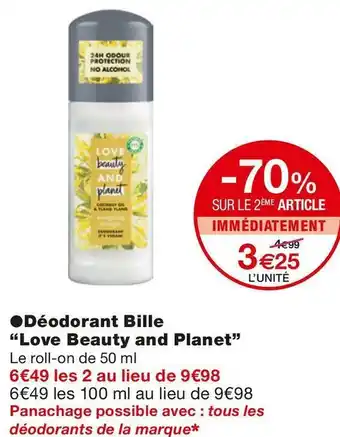 Love beauty and planet déodorant bille