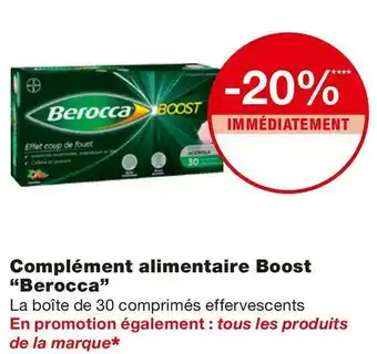 Monoprix Berocca bon plan sur le complément alimentaire boost de la marque berocca offre