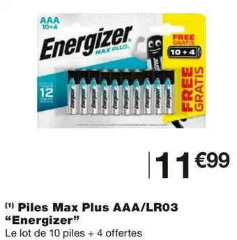 Energizer piles max plus aaa/lr03