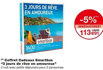 Smartbox coffret cadeaux “3 jours de rêve en amoureux”
