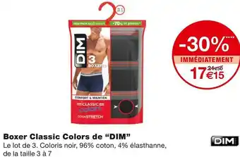 Monoprix Dim boxer classic colors offre