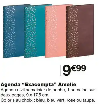 Monoprix Exacompta agenda amelie offre