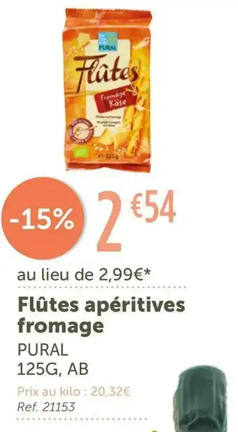 L'Eau Vive Pural flûtes apéritives fromage offre