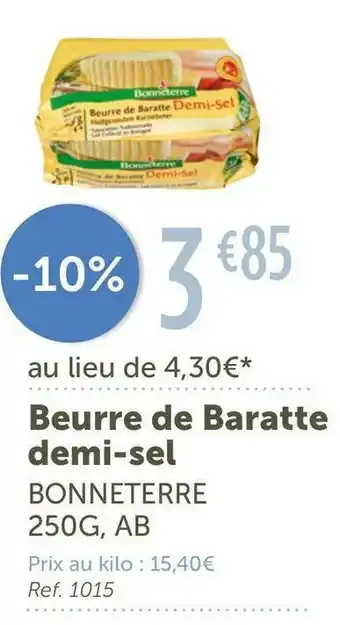 L'Eau Vive Bonneterre beurre de baratte demi-sel offre