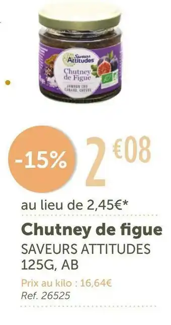 L'Eau Vive Saveurs attitudes chutney de figue offre