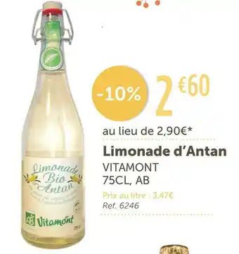 L'Eau Vive Vitamont limonade d’antan offre