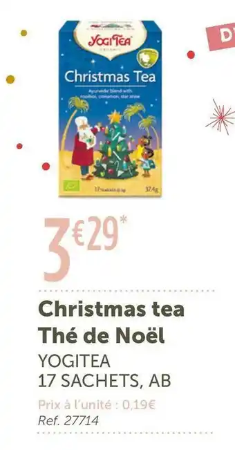 L'Eau Vive Yogitea christmas tea thé de noël offre