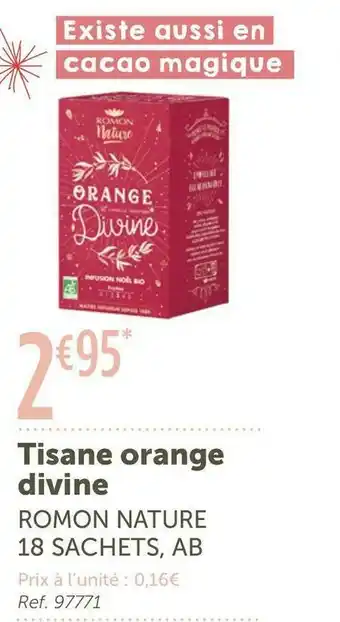 L'Eau Vive Romon nature tisane orange divine offre
