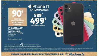 Auchan Apple iphone 11 64go offre