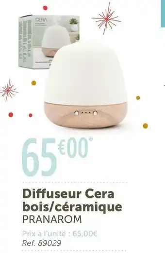 L'Eau Vive Pranarom diffuseur cera bois/céramique offre