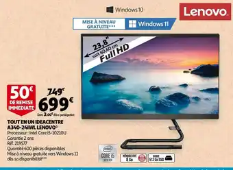 Auchan Lenovo tout en un ideacentre a340-24iwl offre