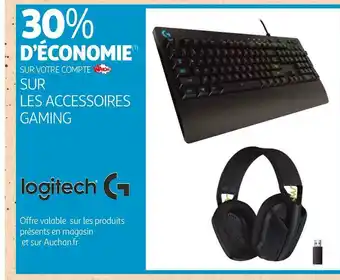 Auchan Logitech bon plan sur les accessoires gaming offre