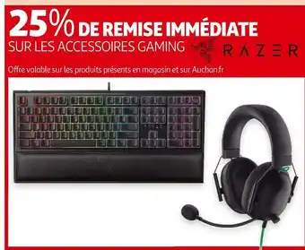 Auchan Razer bon plan sur les accessoires gaming offre