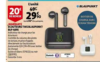 Auchan Blaupunkt ecouteurs tws blp 4895 offre