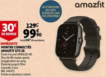 Auchan Montre connectée amazfit gts 2e offre