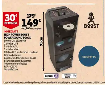 Auchan Boost high power powersound 500cd offre