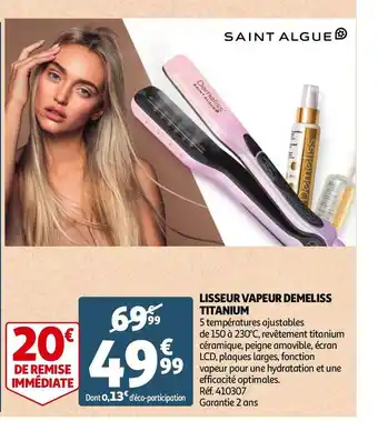 Auchan Titanium lisseur vapeur demeliss offre
