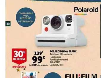 Auchan Polaroid polaroid now blanc offre
