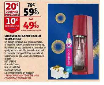Auchan Sodastream gazeificateur terra rouge offre
