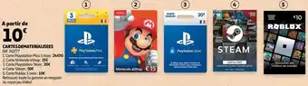 Auchan Nintendo cartes dematerialisees offre