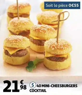 Auchan 40 mini-cheesburgers cocktail offre