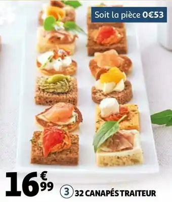 Auchan 32 canapés traiteur offre