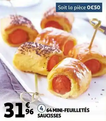 Auchan 64 mini-feuilletés saucisses offre