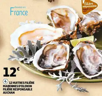 Auchan Auchan 12 huitres filière marennes d'oleron filière responsable offre