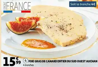 Auchan Auchan foie gras de canard entier du sud ouest offre