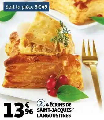 Auchan 4 écrins de saint-jacques langoustines offre
