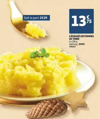 Auchan 6 écrasés de pommes de terre offre