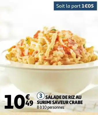 Auchan Salade de riz au surimi saveur crabe offre