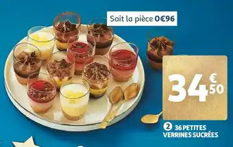Auchan 36 petites verrines sucrées offre