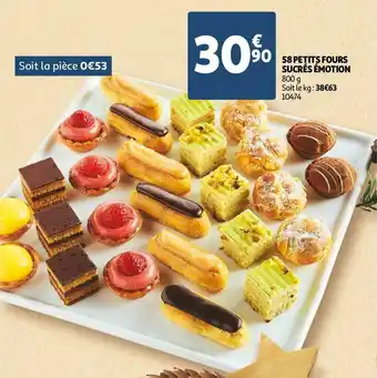 Auchan 58 petits fours sucrés émotion offre