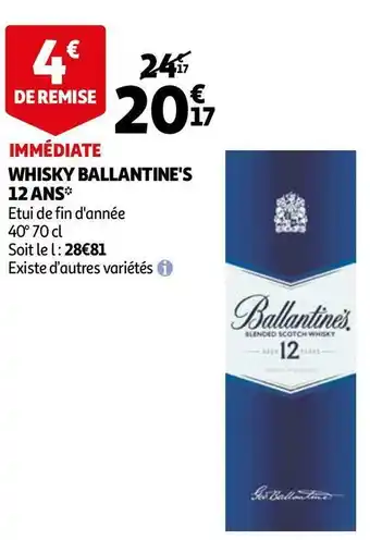 Auchan Ballantine's whisky 12 ans offre