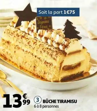 Auchan Bûche tiramisu offre