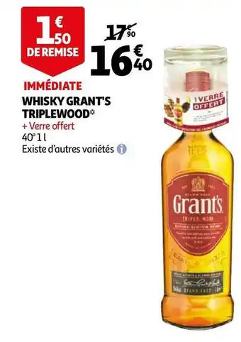 Grant's whisky triplewood