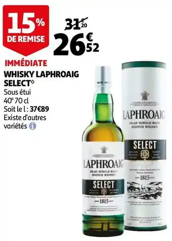 Auchan Laphroaig whisky select offre