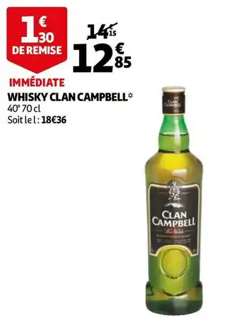 Auchan Clan campbell whisky clan campbell offre