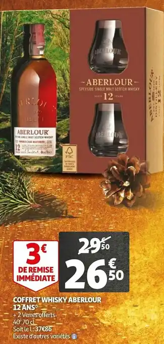 Auchan Aberlour coffret whisky 12 ans offre